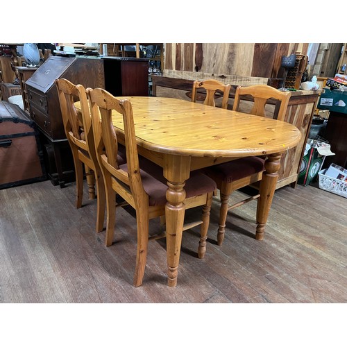 51 - Ducal pine table & 4 Ducal chairs.