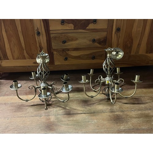 429 - 2 metal ceiling lights