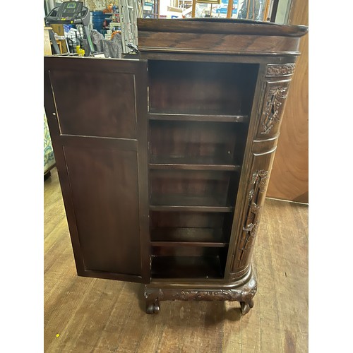 50 - Oriental wooden carved cocktail cabinet.
92cm l x 107cm h x 46cm d