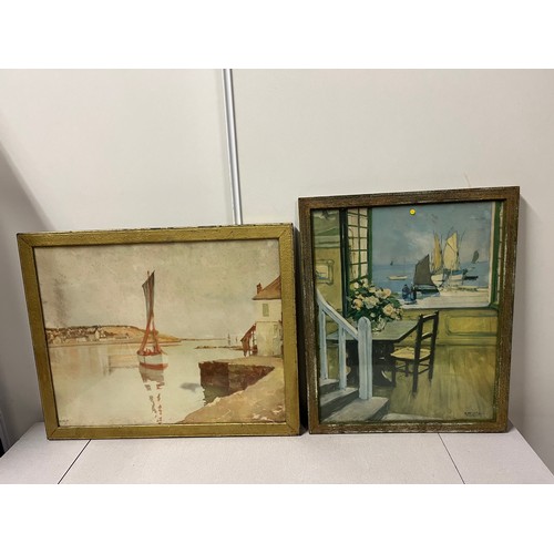 201 - 2 Framed antique signed watercolour's.
Largest 68cm x 55cm