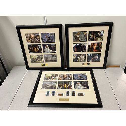 202 - 3 framed limited edition Lord Of The Rings first day covers.
Largest 60cm x 49cm