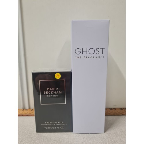 363 - 2 new boxes of perfume to include ghost & David Beckham instinct.