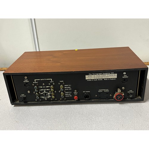 70 - Vintage Ferrograph amp model f307 with manual, untested no cable.