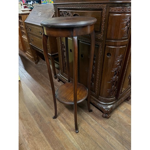 32 - Tall mahogany 2 tier plant stand. 
92cm h