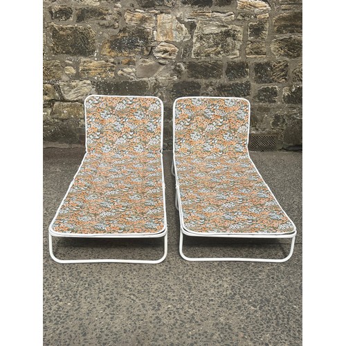 344 - 2 vintage sun loungers.