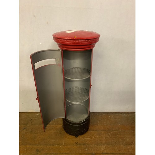 35 - Metal post box storage cabinet 95cm tall. See pics.