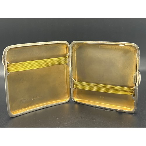 13 - Silver hallmarked cigarette case. 
105g