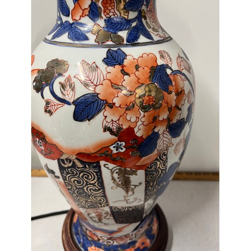 82 - Large ceramic Japanese style table lamp 57cm tall