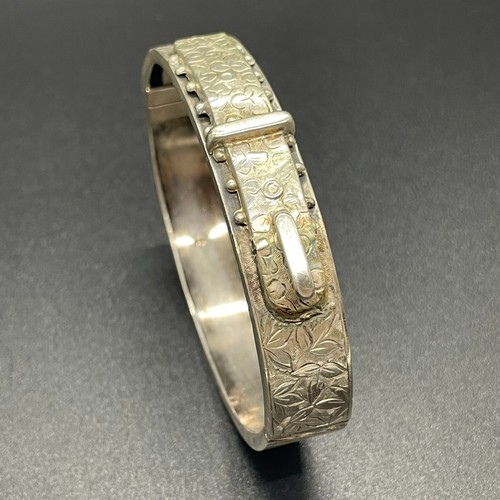 44 - Ornate Silver hallmarked bangle