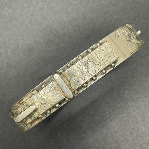 44 - Ornate Silver hallmarked bangle