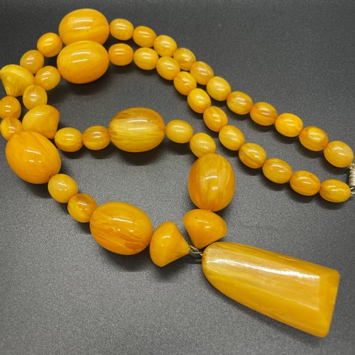 45 - Butterscotch beaded necklace