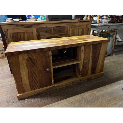 76 - solid sheesham wood entertainment unit
131cm W x 50cm D x 60cm H