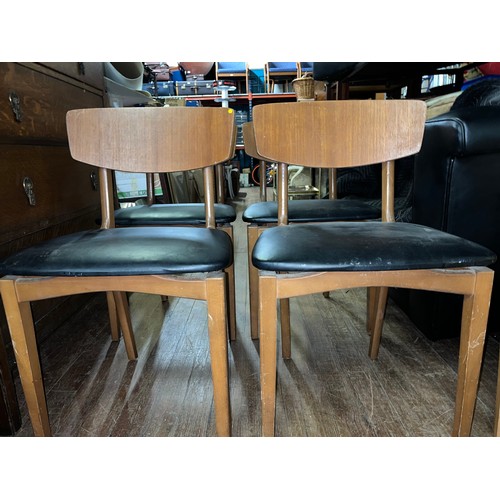 357 - Set of 4 mid century dining chairs.