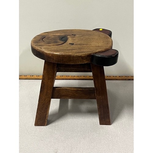 201 - Bear face kids wooden stool.
24cm h