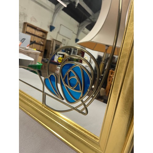 405 - Large Rennie MacIntosh style framed mirror.