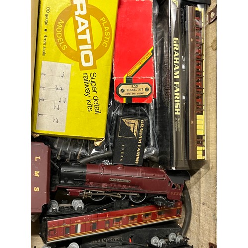 6 - box of train items to include graham farish etc