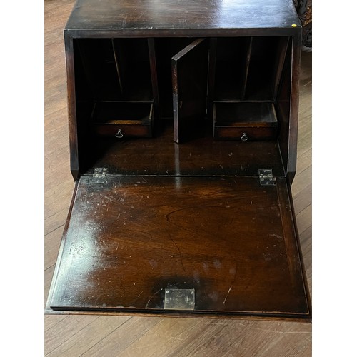 203 - small solid wood writing bureau