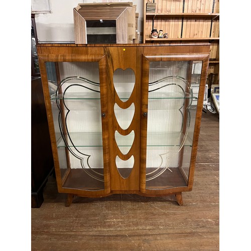 214 - art deco style 2 door display cabinet