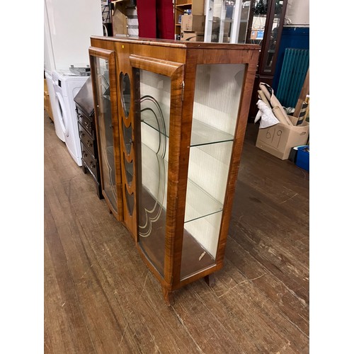 214 - art deco style 2 door display cabinet