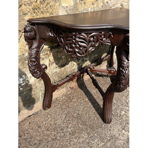 218 - highly carved asain hall table