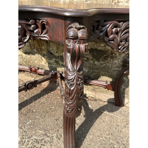 218 - highly carved asain hall table