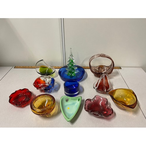 226 - collection of vintage coloured glass