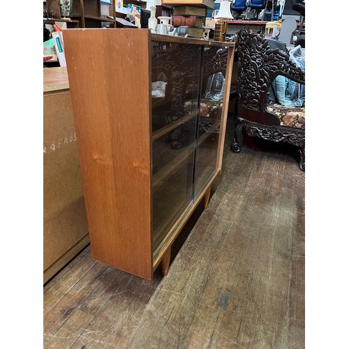 21 - mid century bookcase with glass sliding doors
92cm x 87cm x 24cm