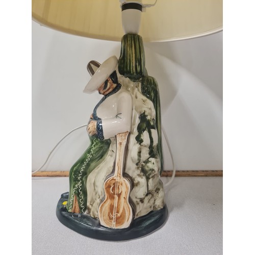 29 - 'Dreams of Guadalajara' Jersey pottery lamp. 
54cm h inc shade