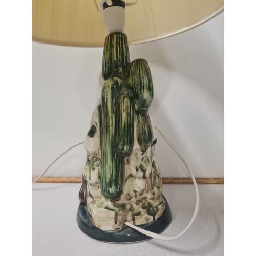 29 - 'Dreams of Guadalajara' Jersey pottery lamp. 
54cm h inc shade