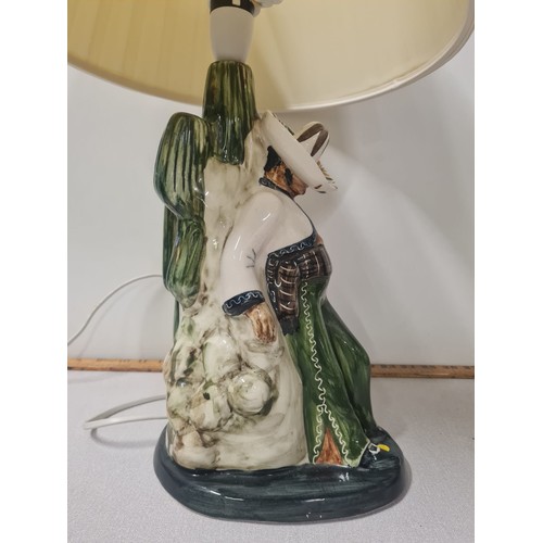 29 - 'Dreams of Guadalajara' Jersey pottery lamp. 
54cm h inc shade