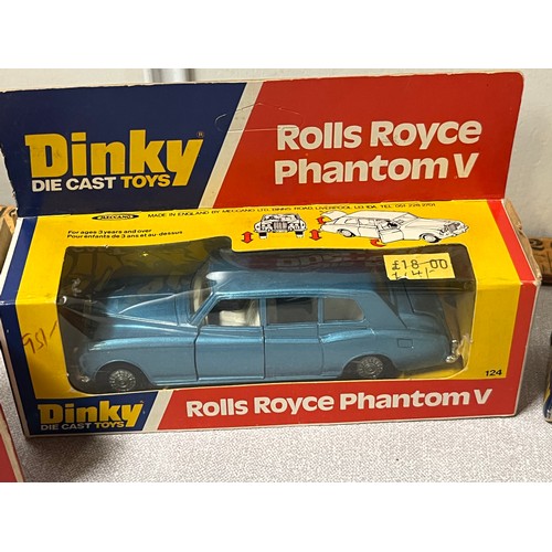 79 - 4 boxed dinkys to include rolls royce phantom v