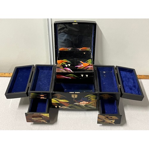 82 - large oriental lacquered jewellery box
36cm l