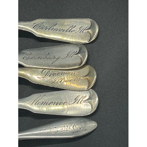 167 - 5 sterling silver tea spoons
101g