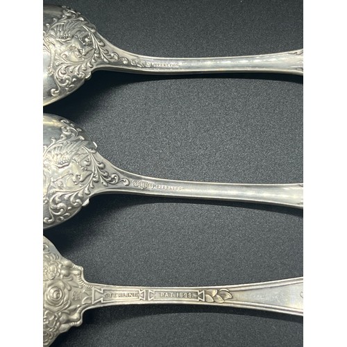 169 - 3 Sterling silver dessert spoons
155g