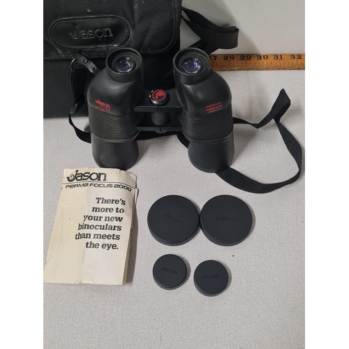 176 - Jason perma focus 2000, 10x50 binoculars with case.