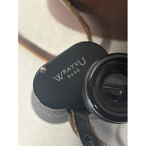 468 - WrayvU 9x40 binoculars & case.