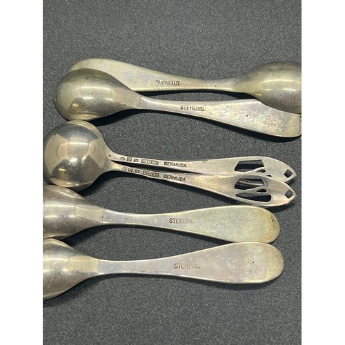 379 - 6 miniature silver spoons