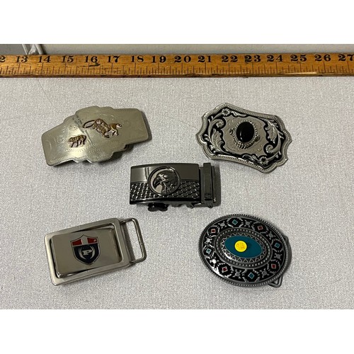 143 - 5 modern belt buckles