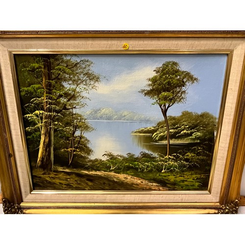 51 - 2 gilt framed oil paintings
55cm x 40cm