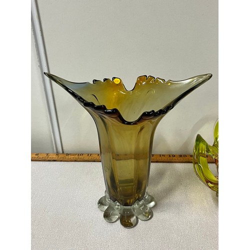 52 - 2 large pieces of murano glass
tallest 28cm