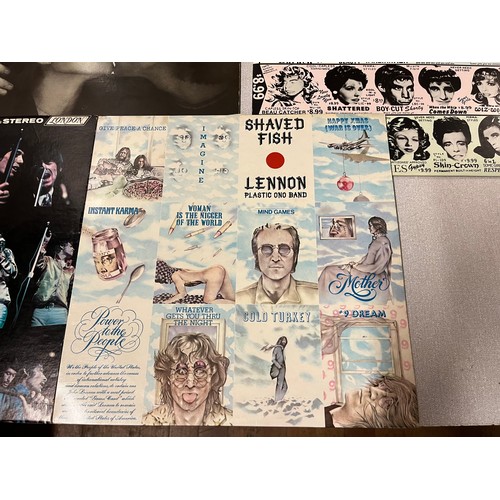 9 - selection of vinyl lps to include beatles, rolling stones & john lennon etc