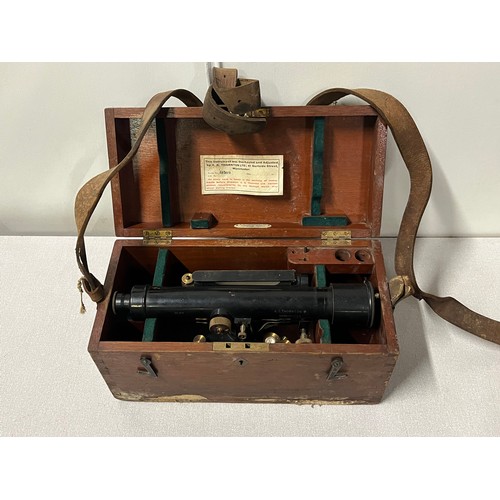 21 - antique a g thornton of manchester theodolite /level in original box