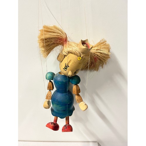 58 - old vintage wooden marionette puppet