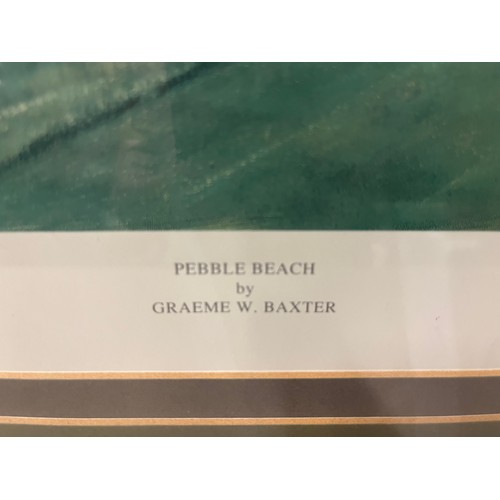 87 - Limited edition framed Graeme W. Baxter signed print of Pebble Beach USA 
no 10 of 850 copies
80cm x... 