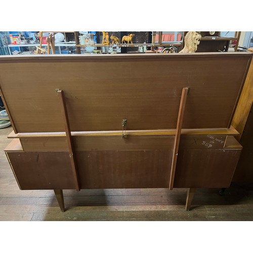 132 - Mid century teak floating dressing table.
153cm l x 120cm h