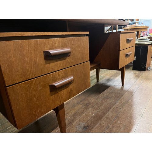 132 - Mid century teak floating dressing table.
153cm l x 120cm h