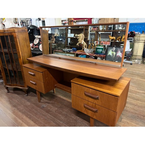 132 - Mid century teak floating dressing table.
153cm l x 120cm h