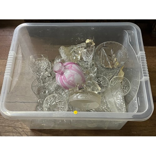 419 - Box of Glassware to include glass animals etc.