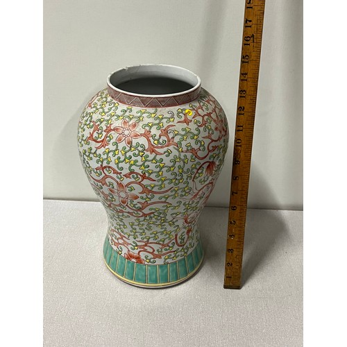 455 - Chinese porcelain famile rose vase (damage to the rim, see photos)
36cm h