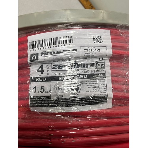 473 - Zero burn firesafe fire alarm cable 1.5mm2 4 core and earth 100m brand new